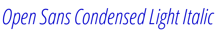 Open Sans Condensed Light Italic fonte